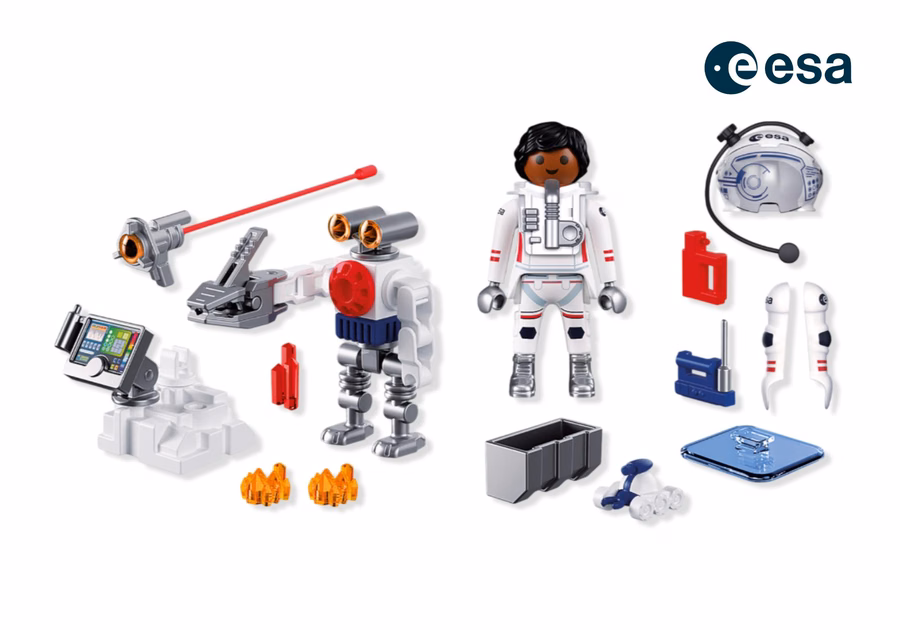 ESA: Astronaut mit Roboter
