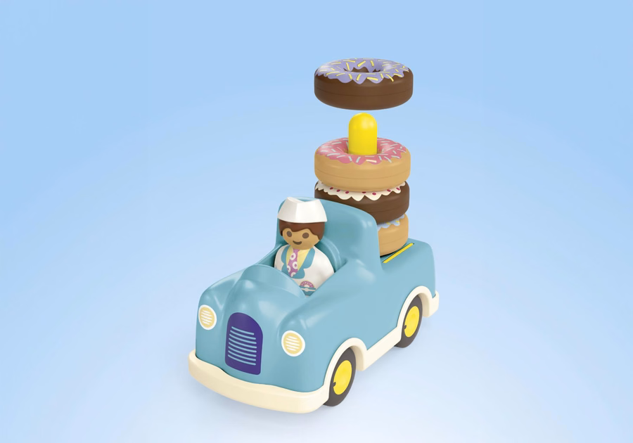 JUNIOR: Verrückter Donut-Truck mit Stapel- und Sortierfunktion