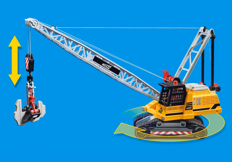 Kabelbagger mit Gebäudesektion