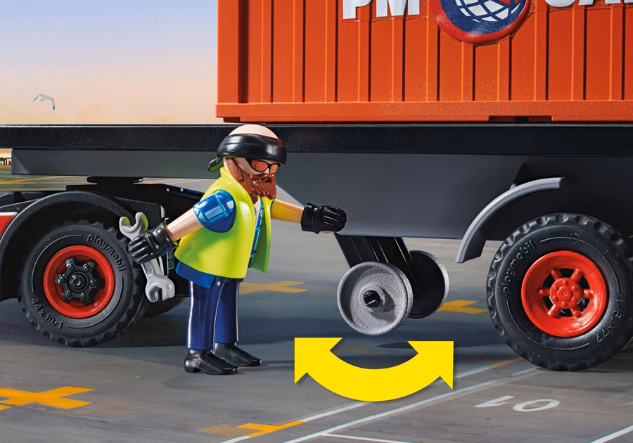 LKW mit Frachtcontainer